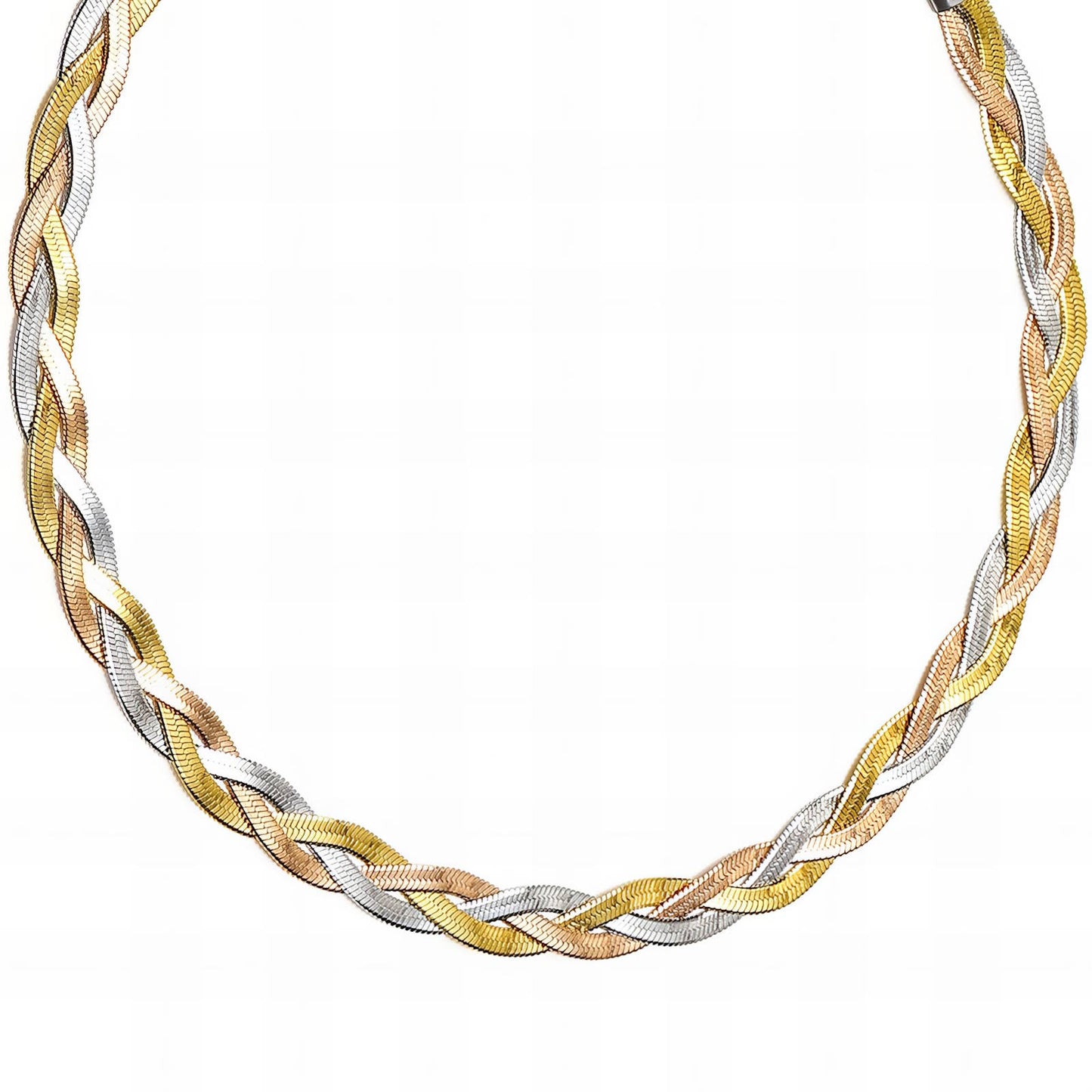 Biarritz Necklace, 18K Gold Plated Steel