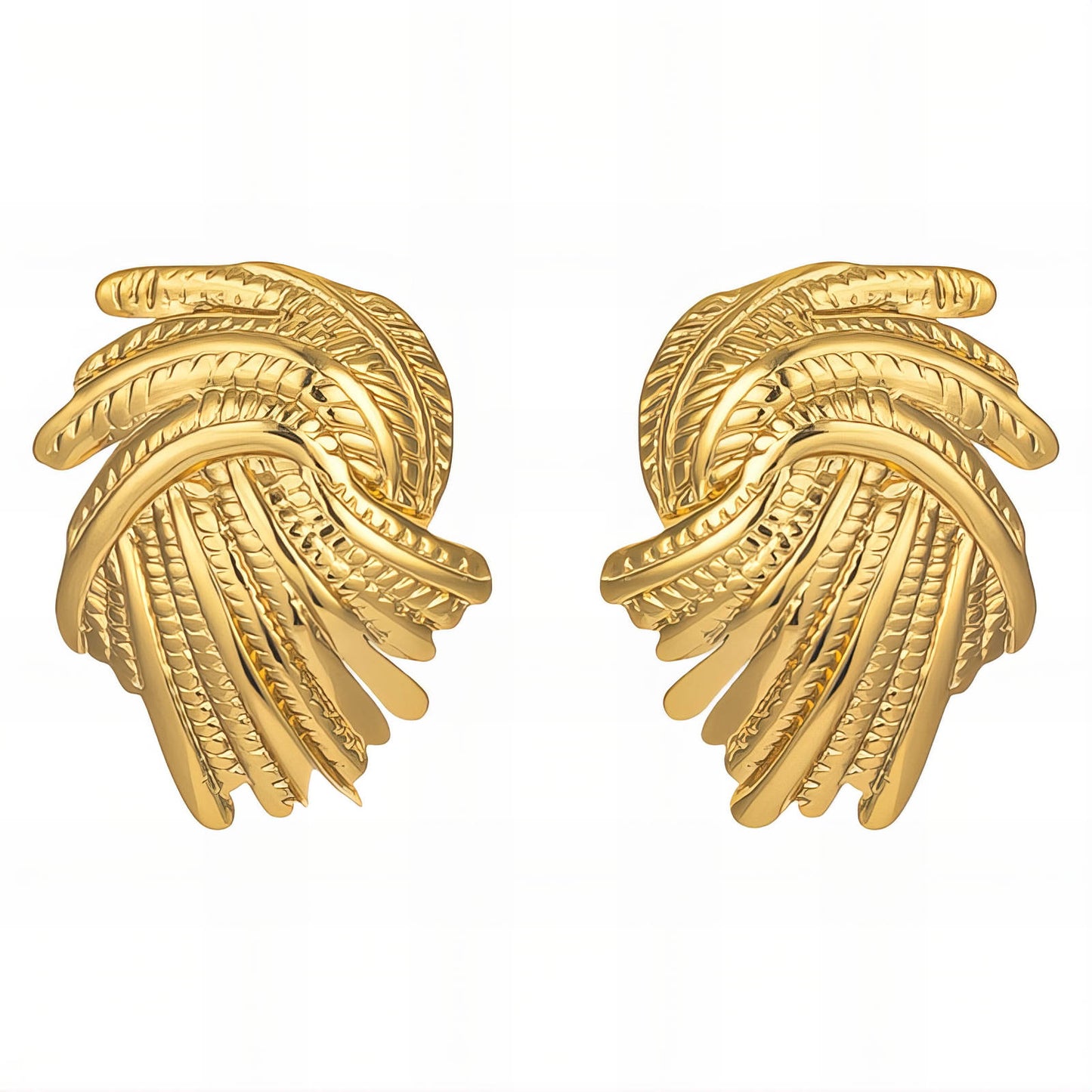Cancun Earrings, 18K Gold Plated Steel