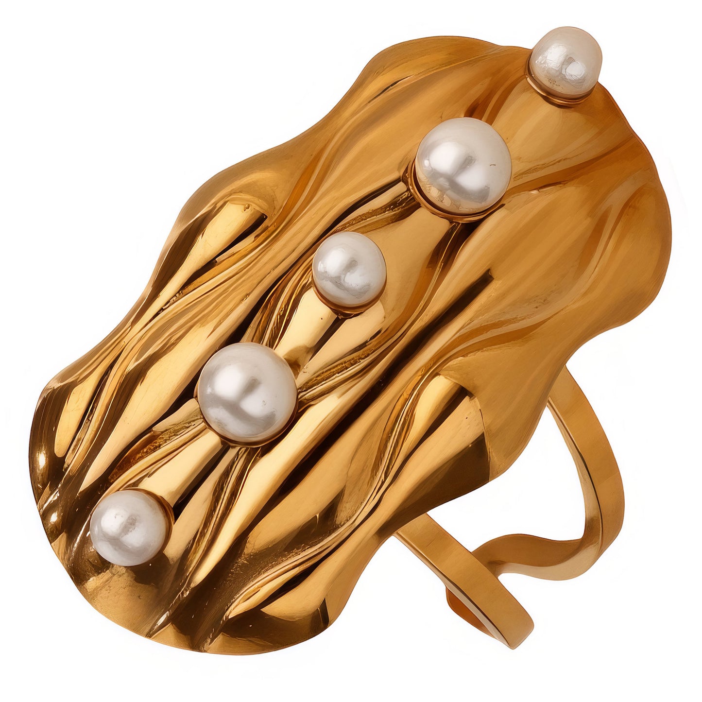 Tamarin Ring, 18K Gold Plated Steel