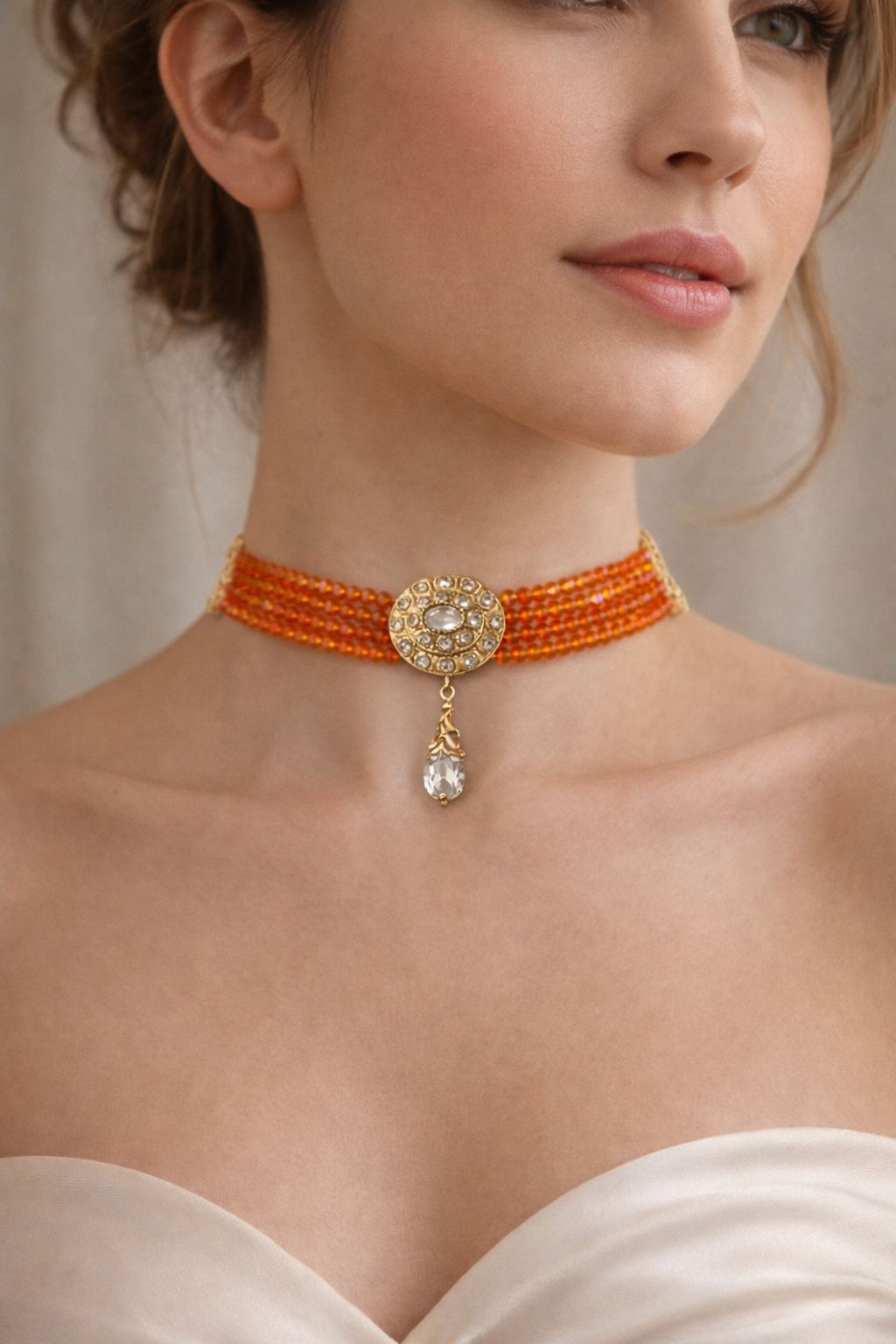 Amber Royale Beaded Choker