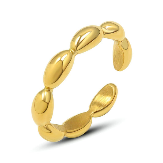SeasideTwist Ring 18K VERGULD ROESTVRIJ STALEN VINGERRING WATERDICHT