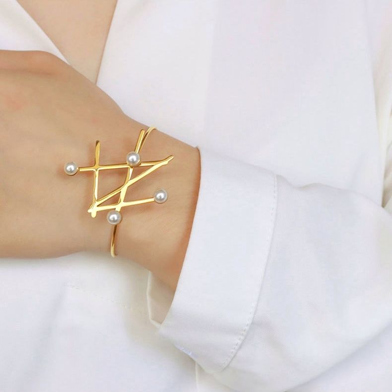 GoldenBouquet 18K Gold Plated Stainless Steel Bracelet Waterproof