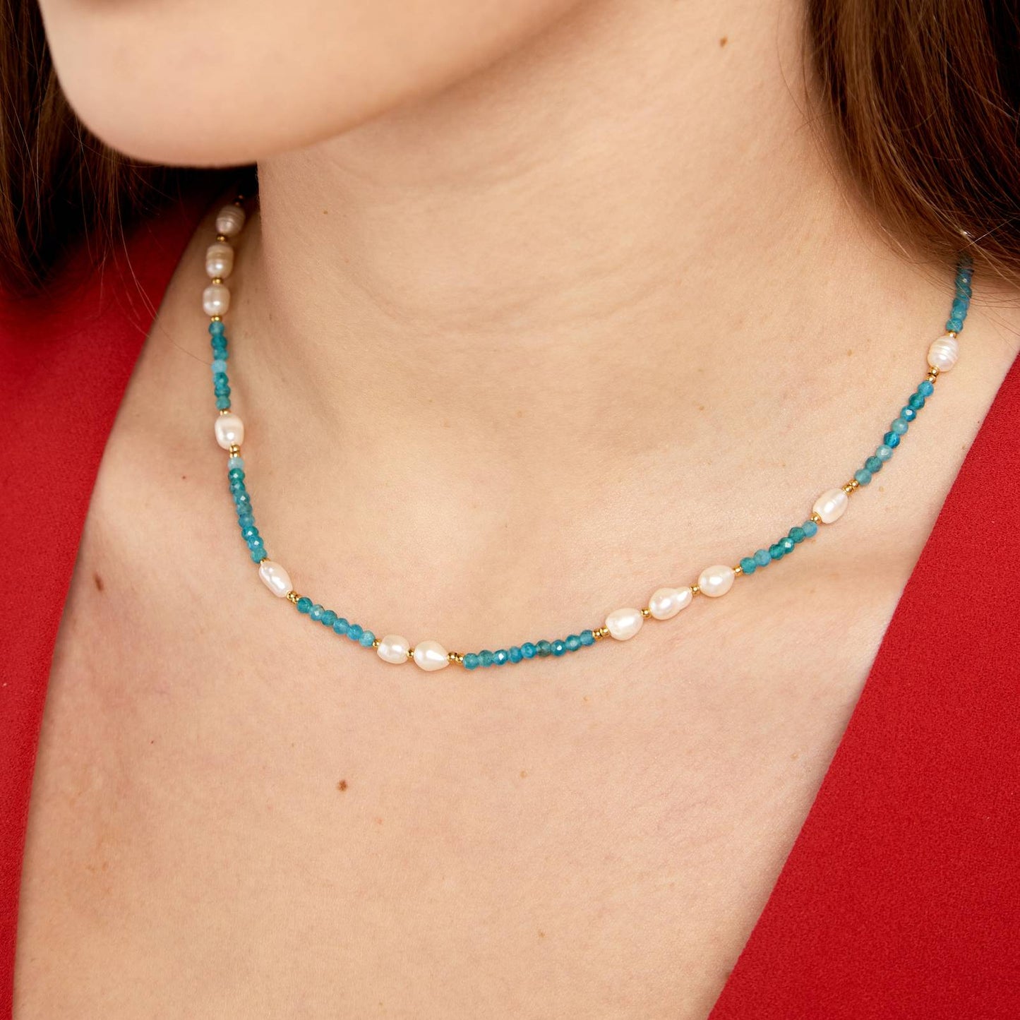 GoldBreeze Pearl COLLIER TON DORÉ IMPERMÉABLE