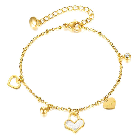 Sorrento Bracelet, 18K Gold Plated Steel