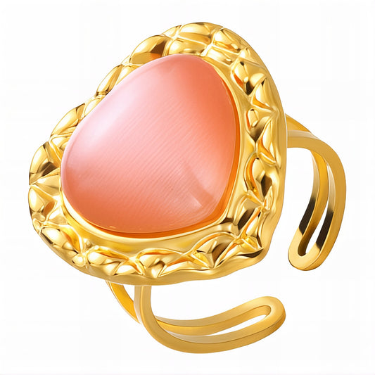 Menorca Ring, 18K Gold Plated Steel