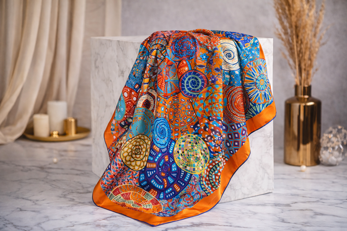Mosaic Muse Silk Scarf